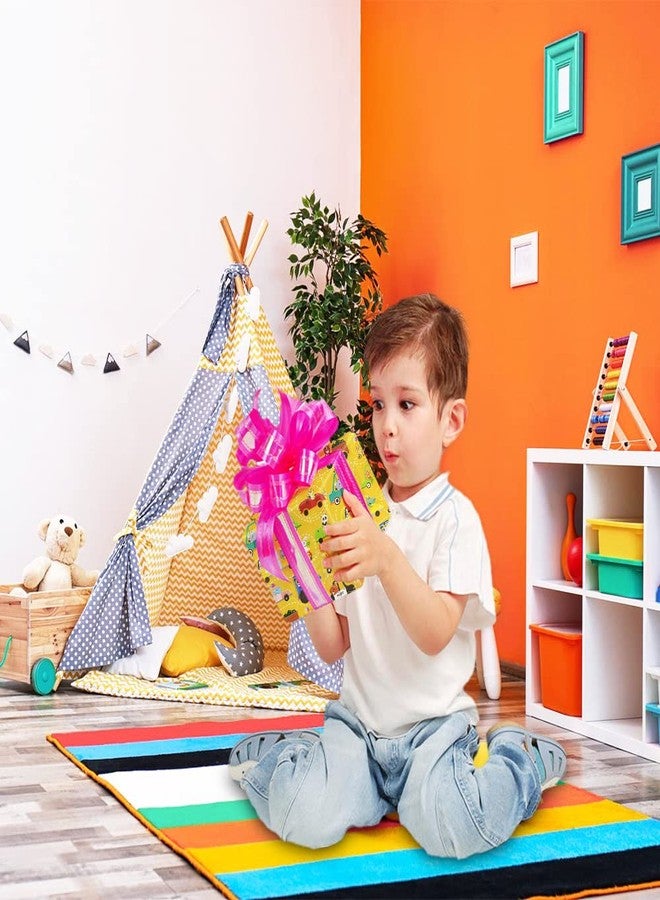 ورق تغليف هدايا عيد ميلاد للأطفال (بنات وأولاد)، ورق تغليف هدايا بتصميم حيوانات ومركبات، مناسب لأعياد الميلاد وحفلات استقبال المولود، سيارة شرطة، حافلة، شاحنة، حيوانات كرتونية لطيفة، 4 أوراق مطوية بشكل مسطح، 20 × 28 بوصة لكل ورقة - Image 4